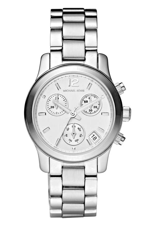 michael kors watch runway mini|Michael Kors black chronograph watch.